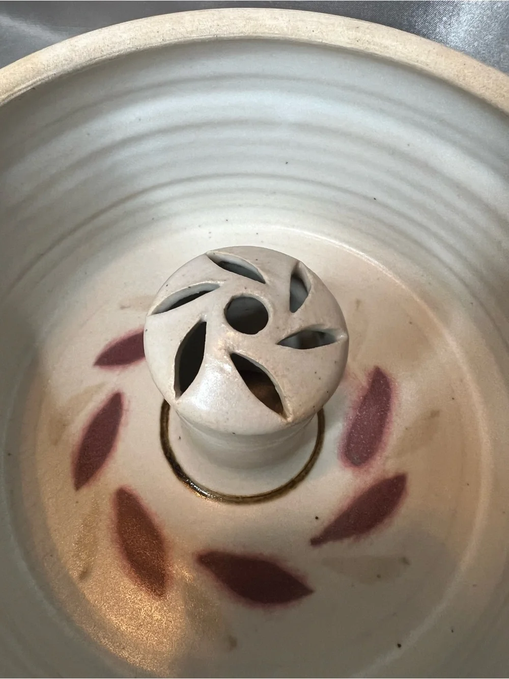 Handmade Ceramic Blue & Cream Covered Casserole Dish
